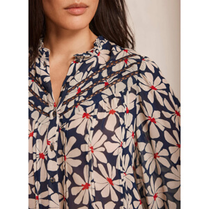 Mint Velvet Navy Floral Print Blouse